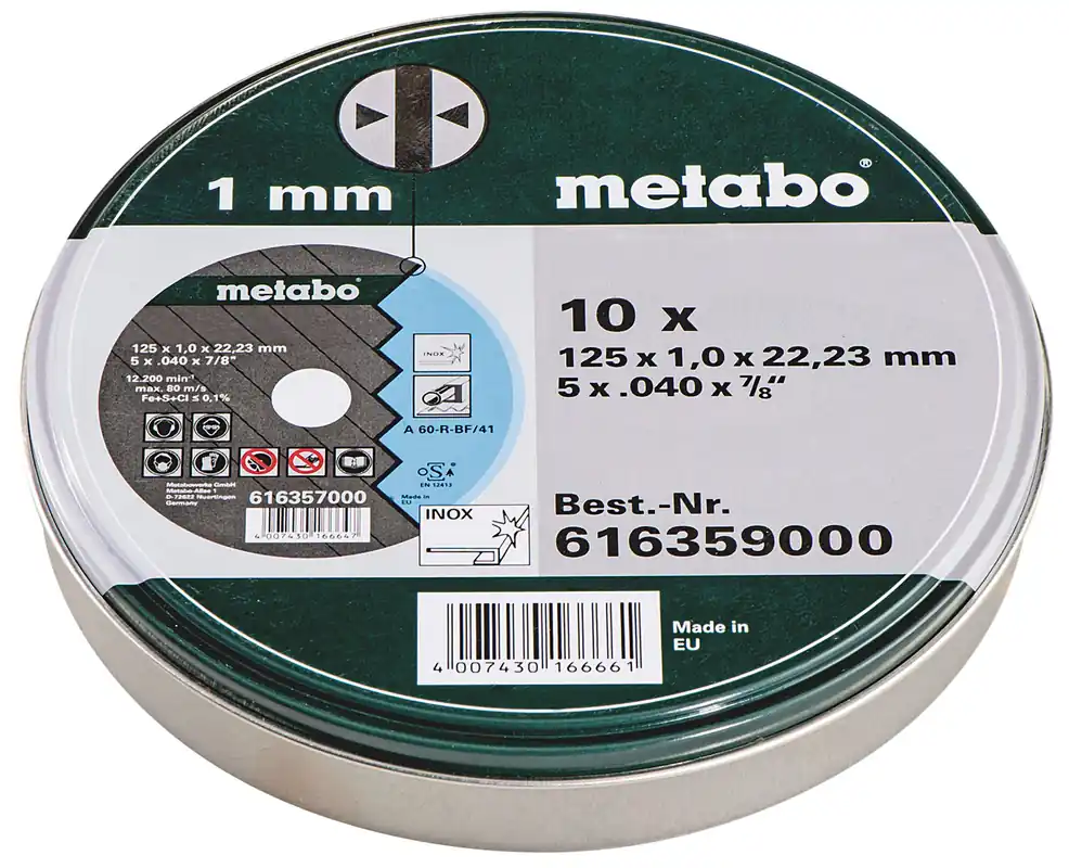 Highlight Metabo Trennscheiben SP 125 x 1,0 x 22,23 mm Inox TF41
