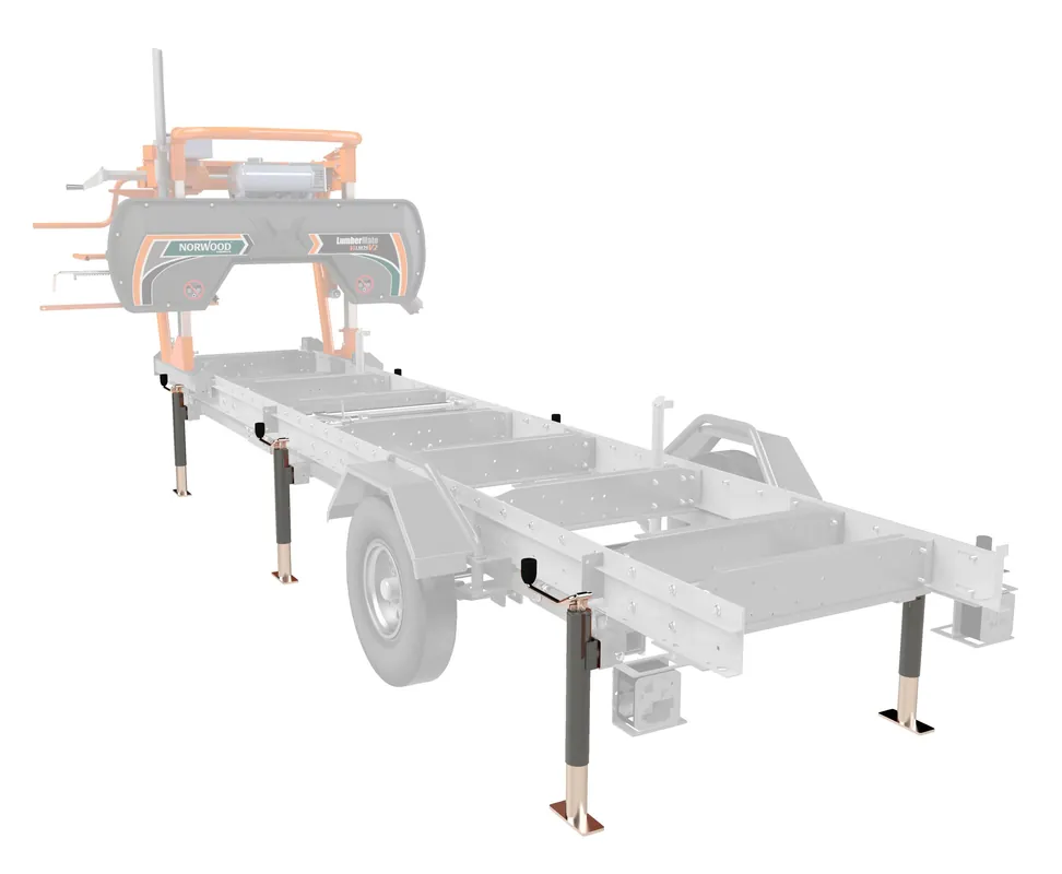 Markenprodukt Norwood Anhänger-Standfüße für Sägewerk LM 30 – 3 Paar
