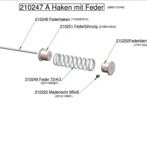 Abverkauf Federhaken für Spillwinde 1800