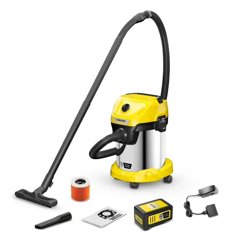 Kärcher Akku-Nassauger WD 3-18 S Battery Set V-17/20 - inkl. Akku und Ladegerät Preiswert