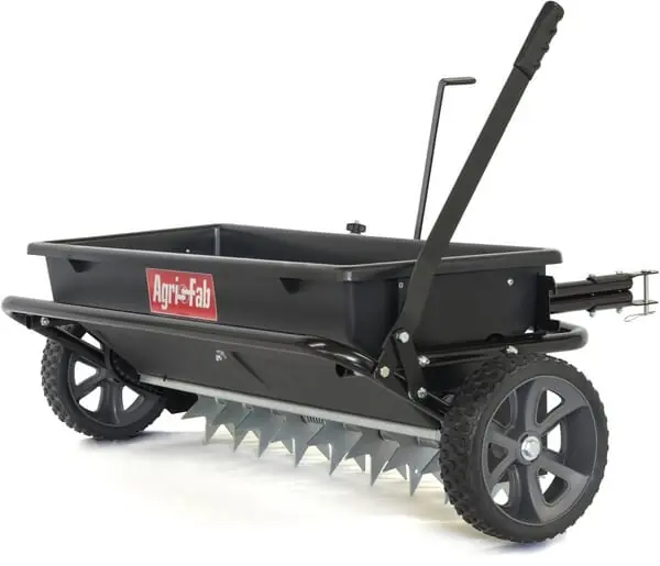 Finale Aktion Agri-Fab Anhänge-Kastenstreuer/Rasenlüfter mit Krallen, 107 cm