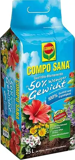 COMPO SANA Blumenerde 25 l, 50% weniger Gewicht Sofort Bestellen