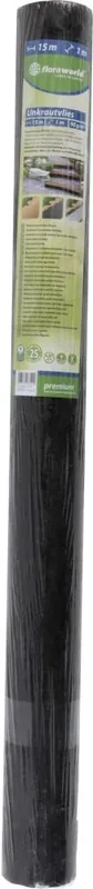 Neu floraworld Unkrautvlies 1x15m 90g/qmdunkelgrau, Rolle