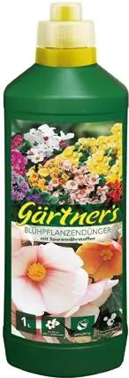 Gärtner‘s Blühpflanzendünger mit Spurenelemente, 1 l Neue Ware