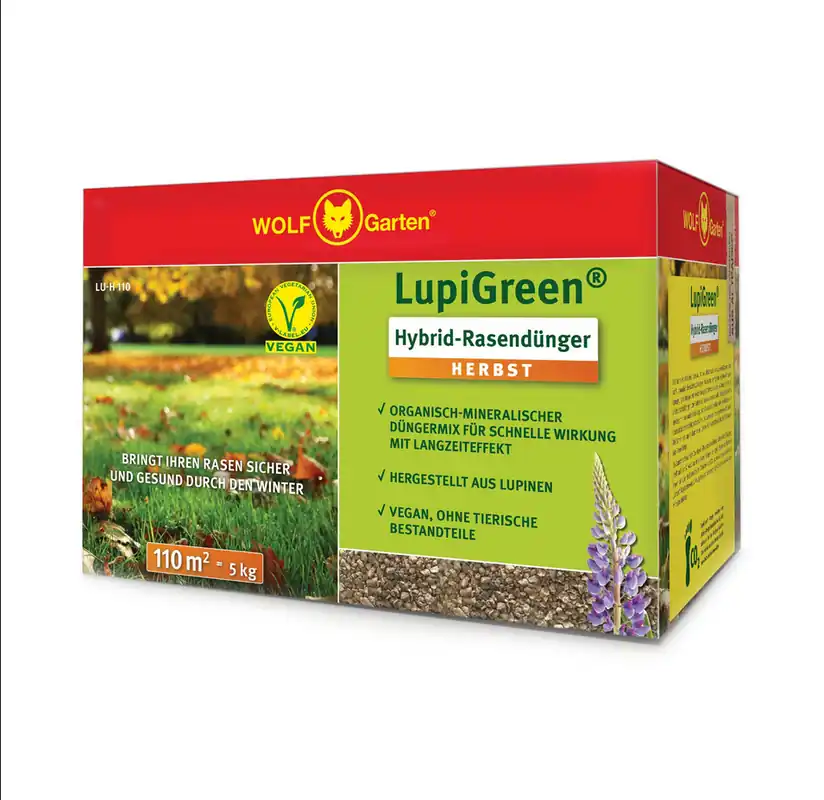 Nur Heute Wolf-Garten LupiGreen® HYBRID-RASENDÜNGER HERBST, 5kg