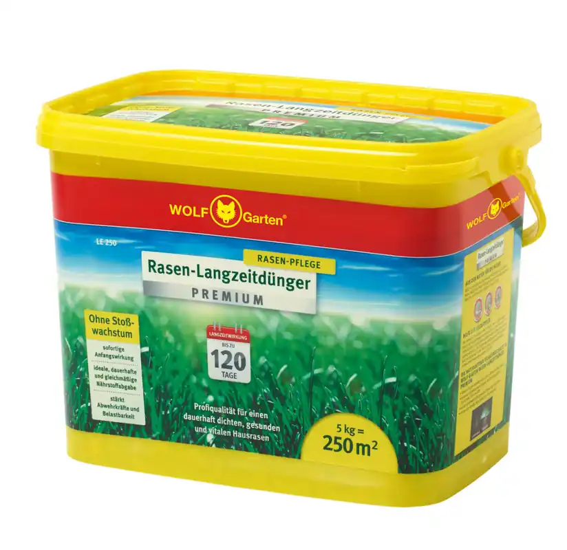 Kracherpreis WOLF-Garten Rasen-Langzeitdünger Premium LE 250 für 120 Tage