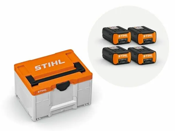Markenware STIHL Power-Box 4, mit 4x Akku AP 500 S