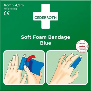 Orkla Schaumbandage blau, 6cm x 4,5m CEDERROTH Highlight