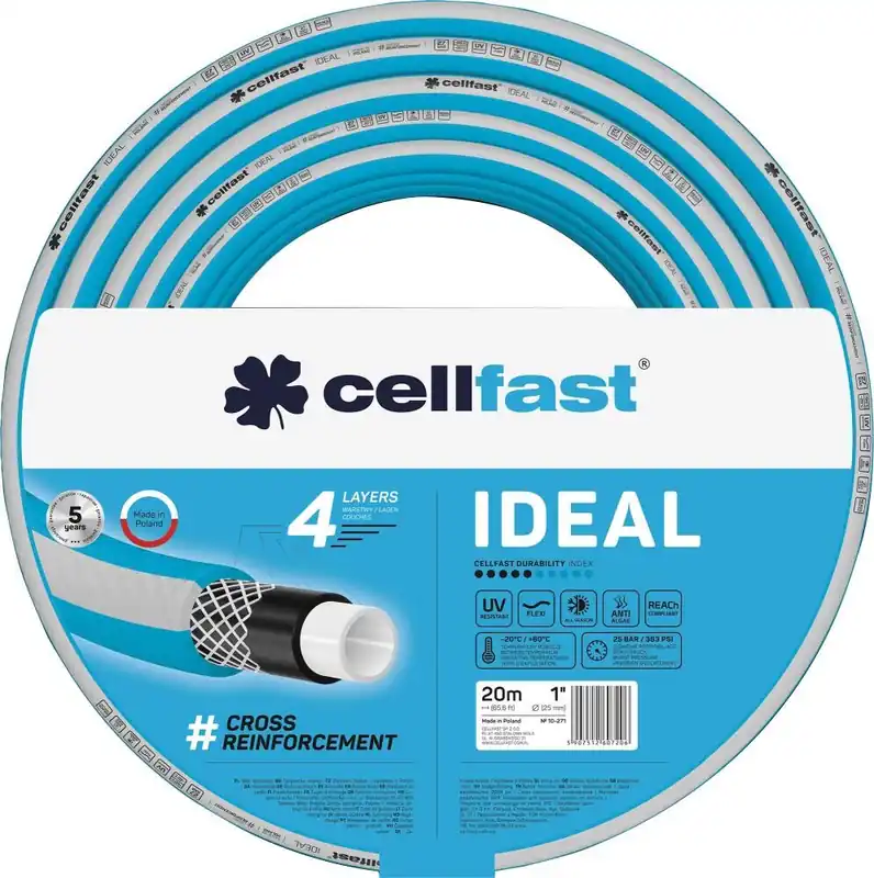 CELLFAST Gartenschlauch IDEAL 1" 20 m 4-lagig Neue Ware