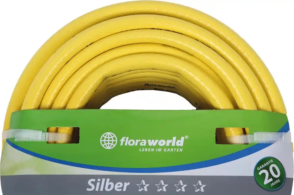 floraworld Gartenwasserschlauch 12,5 mm 1/2Z 50 m Silber FW Nur Heute