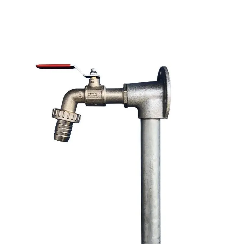 Zapfstelle Stahl, verzinkt, 3/4" mit Wandscheibe Abverkauf
