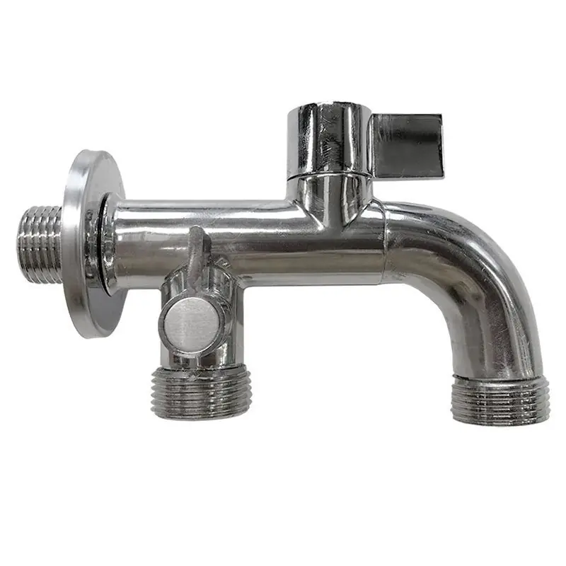 Must-Have Auslaufventil Messing verchromt, 1/2" mit 2 Abgängen 3/4"