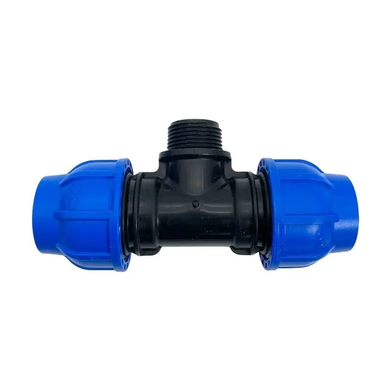 Highlight Irritec Klemmfitting PP, T-Stück 90°, 20 x 3/4" Außengewinde x 20 mm