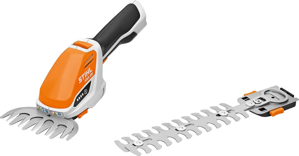 STIHL Akku-Heckenschere HSA 26, Kompakte Akku-Strauchschere mit 2 Messern für Gras und Sträucher Versand Am Gleichen Tag