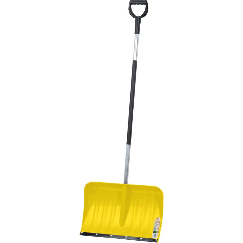Nur Für Kurze Zeit Johann Offner Schneeschieber, extra leicht, 54 cm, rippenverstärkt, Gummikante, Alu-Stiel, kältebeständig, gelb