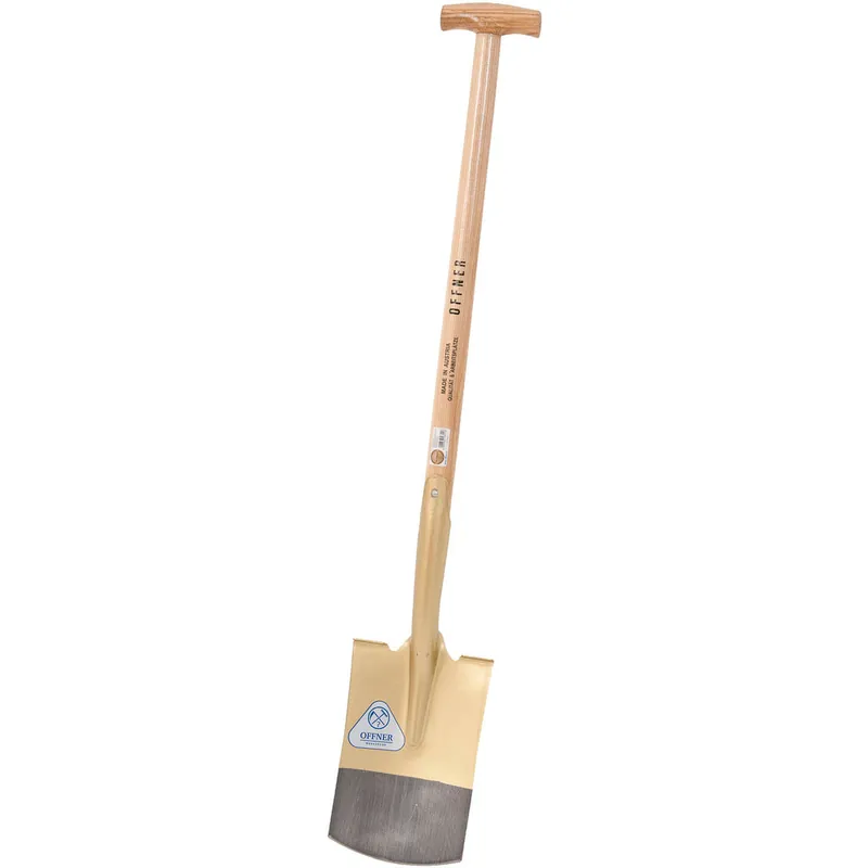 Beliebt Johann Offner Hobby-Goldspaten, gehärtetes Stahlblech, Tritt, Eschenstiel T-Griff, 85 cm, Dülle, tauchlackiert