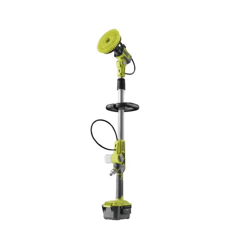 RYOBI 18 V ONE+ Akku-Reinigungsbürste, teleskopierbar mit Wasserzufluss, RWTS18-0, Ø15 cm, ohne Akku Preiswert