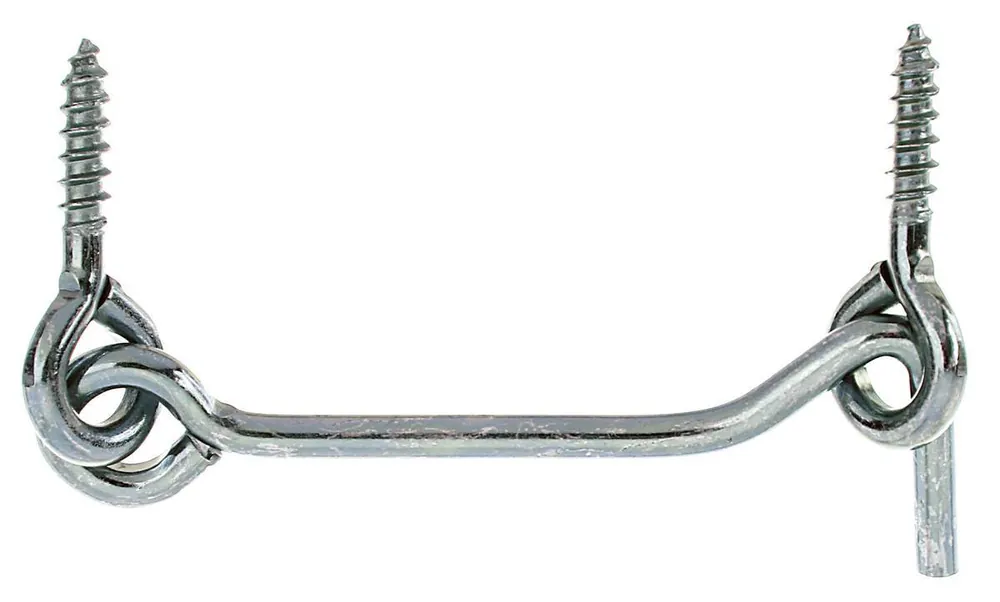 Begrenztes Angebot Alberts Sturmhaken, mit Ösen, gelb verzinkt, zum Einbetonieren, Ø 4 mm, Länge 80 mm, Inhalt 1 Stück