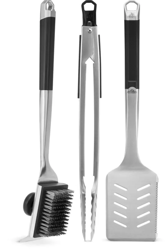 Letzte Chance Napoleon PRO Grillbesteckset GATL006 3-tlg. Edelstahl – Zange, Wender, Bürste