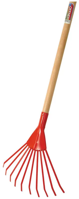 Offner Kinder Laubbesen, 70 cm Stiel, Gartenwerkzeug für Kinder, Gartentools, Kinderrechen Preis Gesenkt