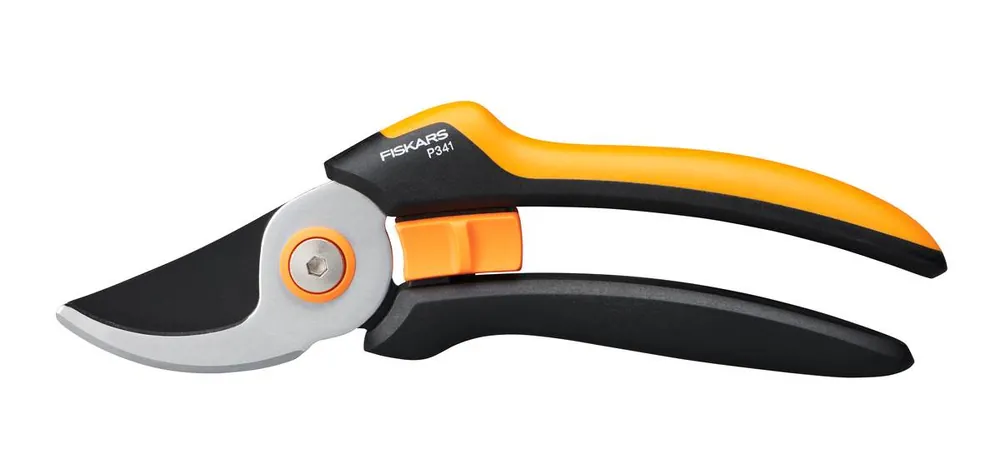 Preisreduziert Fiskars Bypass-Gartenschere L P341, Solid Gartenschere mit Edelstahl-Klingen, antihaftbeschichtet