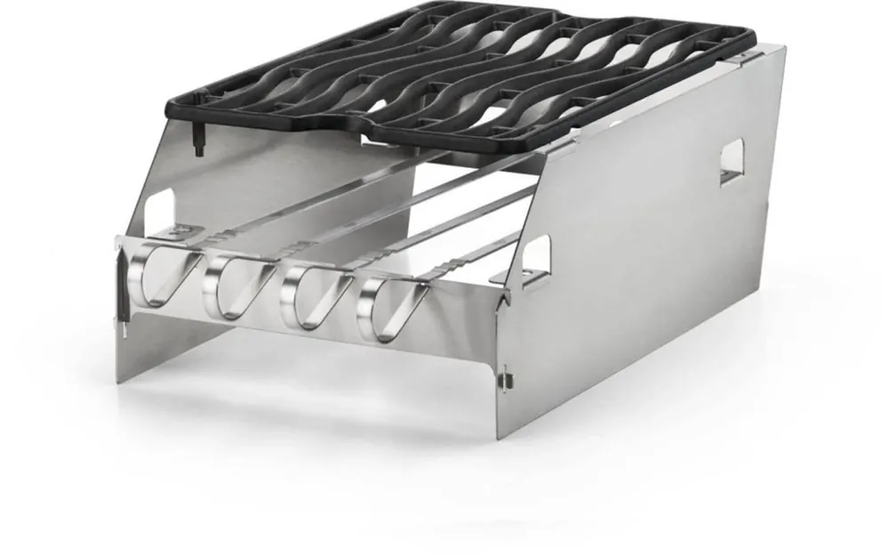 Sichere Zahlung Napoleon Windschutz für SIZZLE ZONE Brenner, große Spießhalterung inklusive 4 Edelstahlspieße