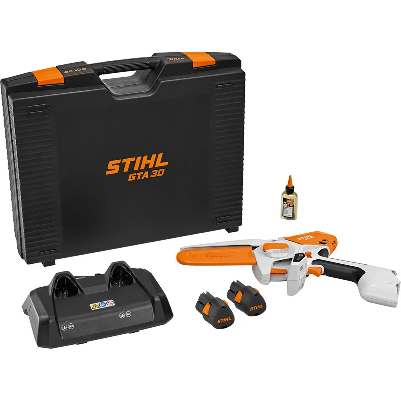 STIHL Akku-Gehölzschneider GTA 30 Set mit 2x Akku AS 2, Ladegerät AL 5 & Koffer, 22 V Mini-Kettensäge Heißes Angebot