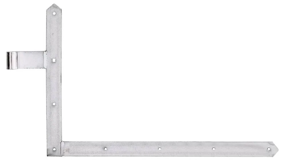 Sichere Zahlung Alberts Tor-Winkelband, galvanisch verzinkt dickschichtpassiviert, spitz, unten, 400 x 600 mm, Ø 16