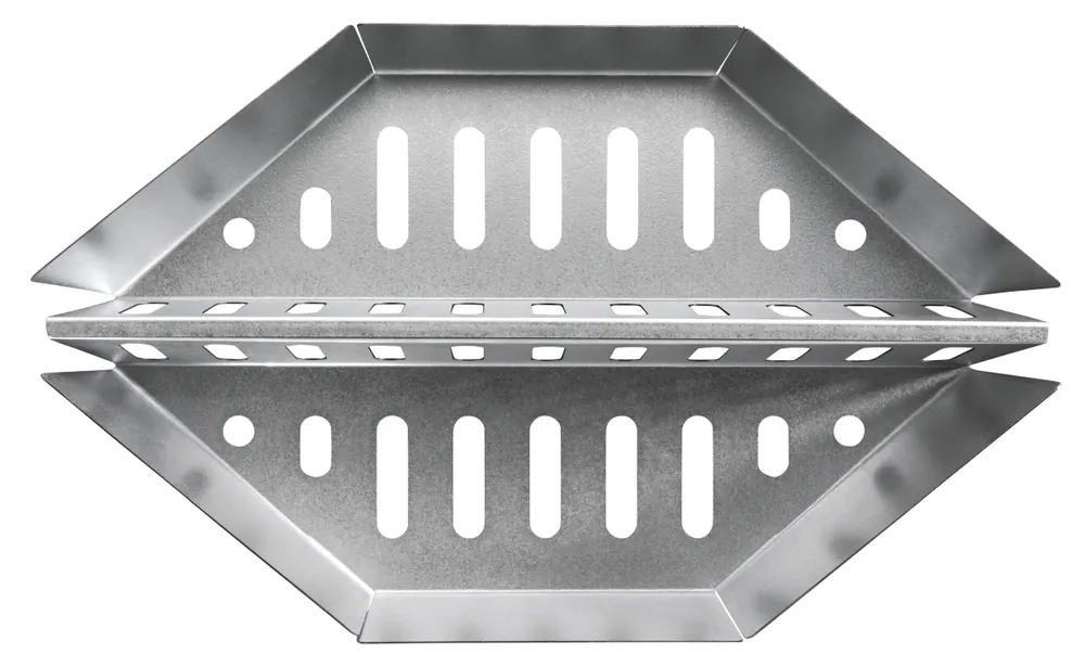 Neuheit Napoleon Holzkohlekörbe im 2er Set für Kugelgrills, indirektes Garen, aluminiumbeschichteter Stahl