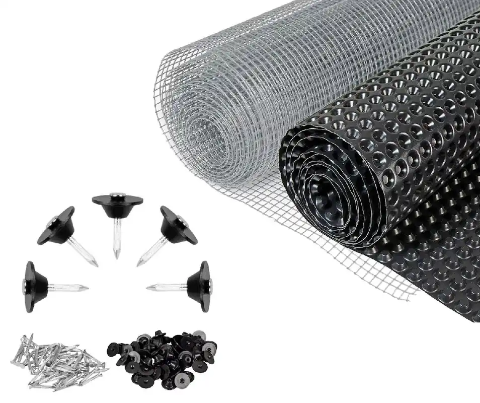 Sonderangebot Wühlmausgitter verzinkt Noppenfolie Hochbeet Dichtnägel 100 Stk 3 cm Noppenbahn