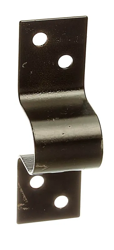 Top-Angebot Alberts Schlaufe, 18 x 23 mm, Gesamtlänge 77 mm, Stahl, Schwarz, Verzinkt, Kunststoffbeschichtet