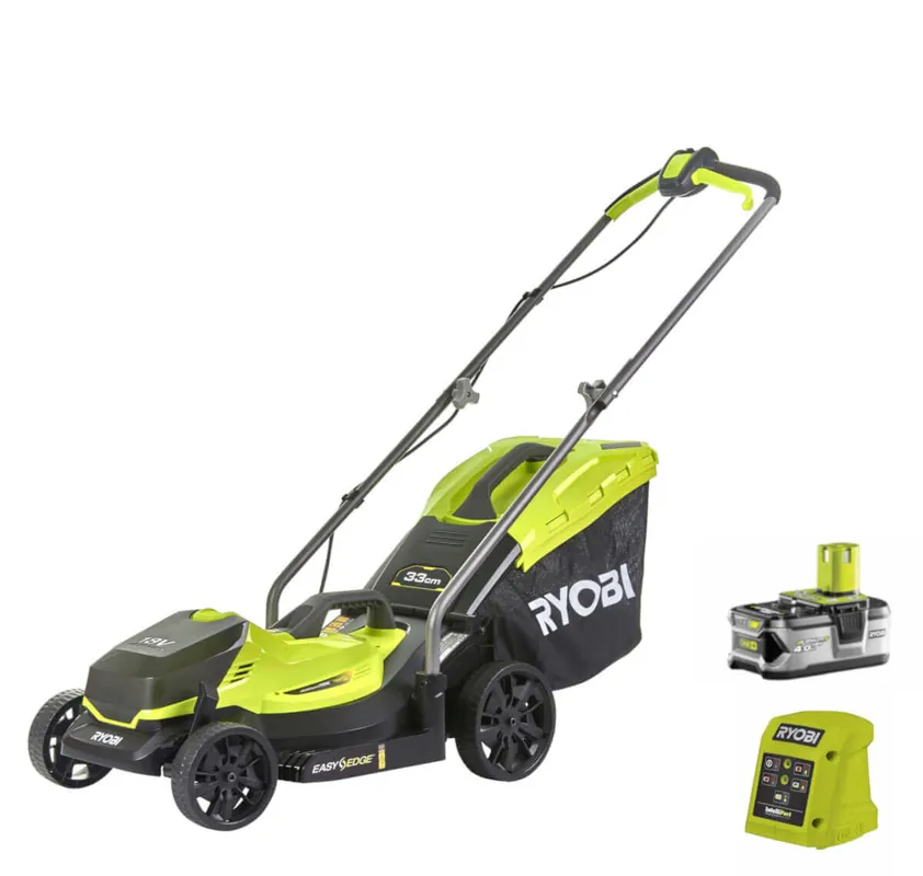 Ryobi Akku-Rasenmäher ONE+ mit 18 V Akku, Schnittbreite 33 cm, RLM18X33B40 Top-Angebot