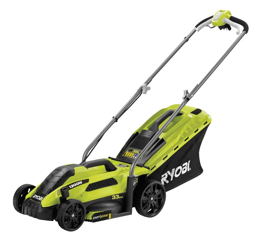 RYOBI RLM13E33S Elektro-Rasenmäher 1300 W 33 cm Schnittbreite + Mulchkeil Billig