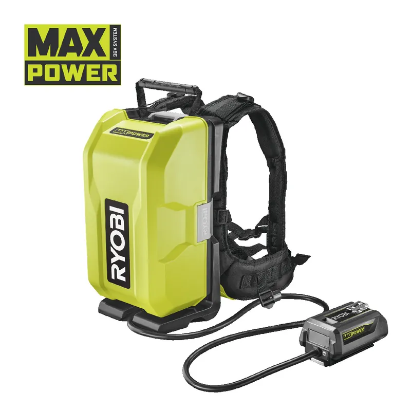 Sonderangebot Ryobi Akku Rucksack 36 V MAXPOWER, mit 6 A Ladestrom, mit Ladegerät & ohne Akku, RY36BP3PA-0