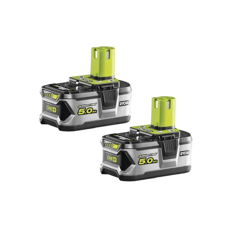 2x Ryobi 18 V ONE+ 5,0 Ah Lithium+ Akku Werkzeug-Akku-Set 2 Stück Angebot