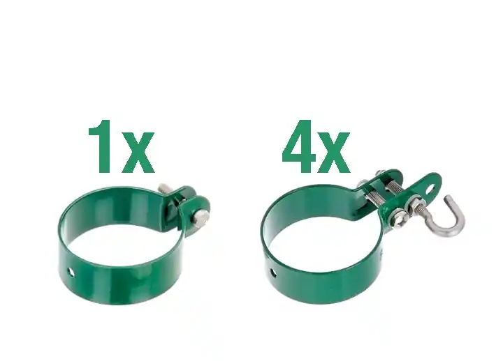 Top-Seller Alberts Zaunanschluss-Set für Wellengittertore, Einseitige Befestigung, Grün, Ø 60 mm, Höhe 200 cm