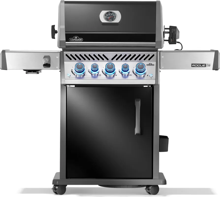 Preisreduziert Napoleon Gasgrill Rogue PRO-S 425 in Schwarz mit Edelstahl-Drehspieß, Luxus Grill RPS425RSIBPK