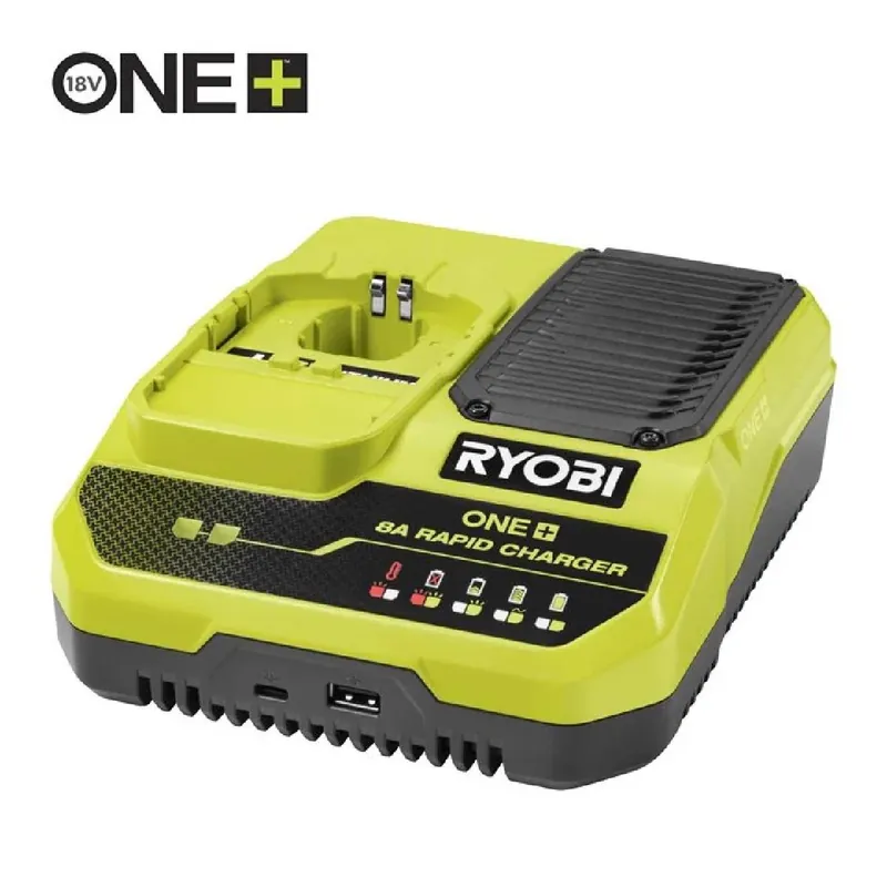 Ryobi Akku-Schnellladegerät ONE+ 18 V, Ladestrom 8,0 A, RC18180 Meistverkauft