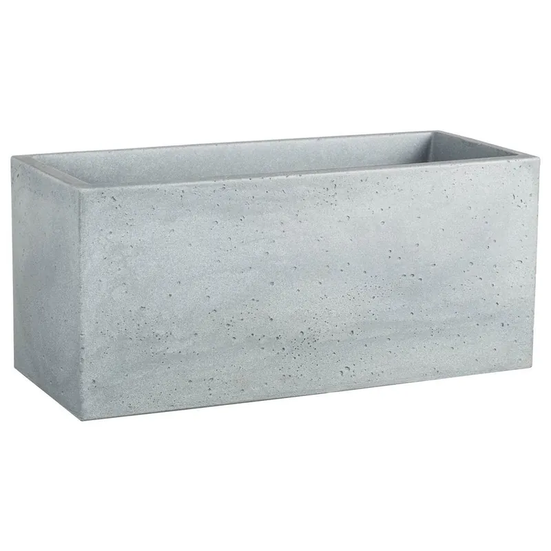 Scheurich Blumenkasten C-Cube Long, Pflanzengefäss für Aussen, rechteckig, Länge 60 cm, Stony Grey Knallerangebot