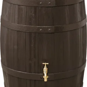 GARANTIA Regenfass BARRICA, 260 Liter, braun, Holzfass-Optik, mit Schlauchset & abnehmbaren Deckel Wochenendangebot