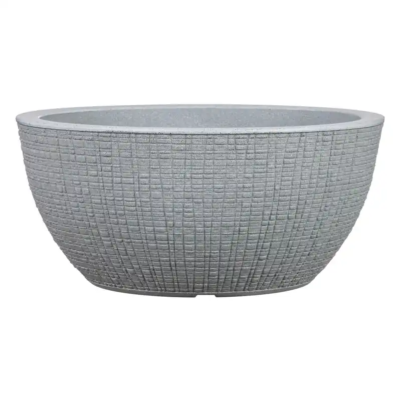 Neu Im Sortiment Scheurich Blumentopf Barceo Bowl für Innen & Außen, schwarz oder grau, Blumenkübel mit Abflussventil