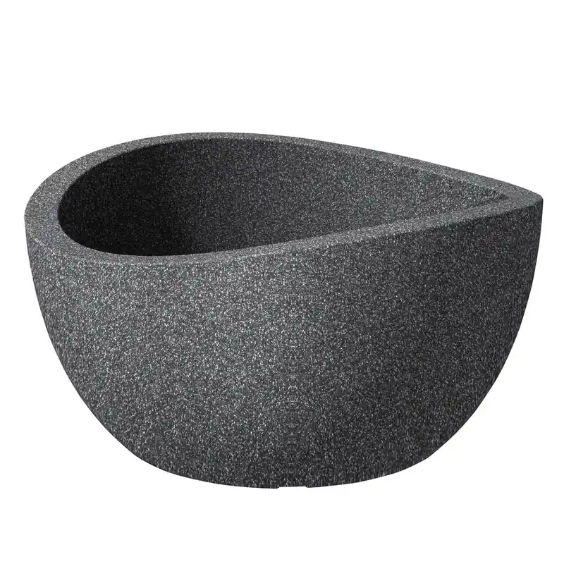 Scheurich Pflanzschale Wave Globe Bowl, Blumenschale für Innen- & Außenbereich in Schwarz Granit Meistverkauft
