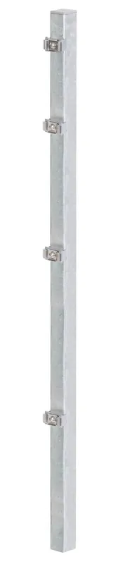 Sofort Bestellen Alberts Zaunpfosten mit Klemmlasche, Bohrabstand 40 cm, 80 cm, Doppelstabmattenzaun, Feuerverzinkt