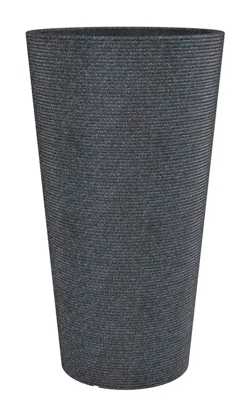 Scheurich Blumentopf Coneo High, Aussen & Innen, runder Blumenkübel, Schwarz Granit, Höhe 55 cm Direkt Vom Hersteller