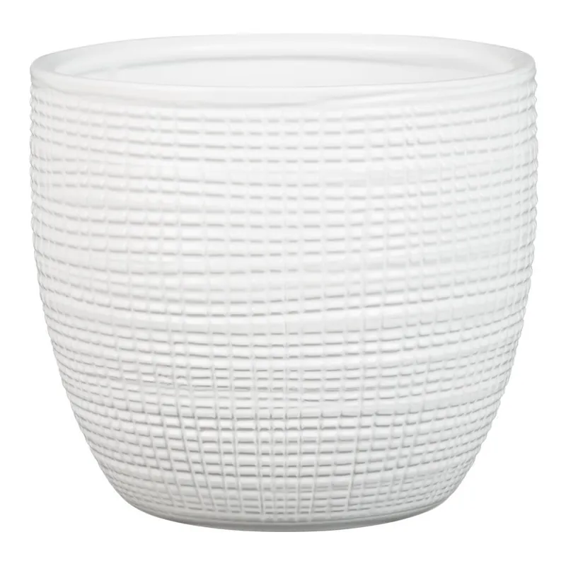 Scheurich Corteza Blumentopf aus Keramik, rund, Panna Weiß, 15,6 x 14 cm Highlight