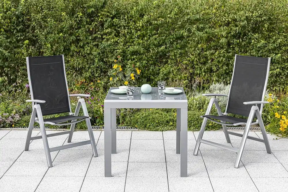Solange Der Vorrat Reicht YOURSOL by Merxx Gartenmöbel Set Carrara 2 Personen ausziehbarer Balkontisch 80 - 120 cm Klappstühle