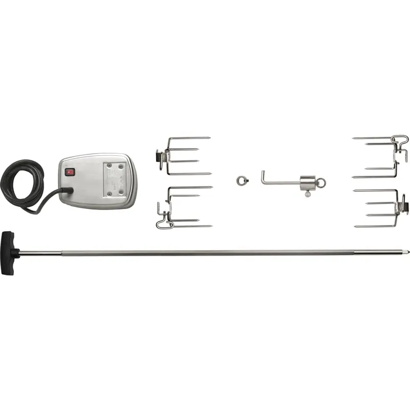 Nur Für Kurze Zeit Napoleon Drehspieß-Set PRO 665, Edelstahl, Commercial Quality, inkl Motor, 4 Fleischklammern, sechskantig
