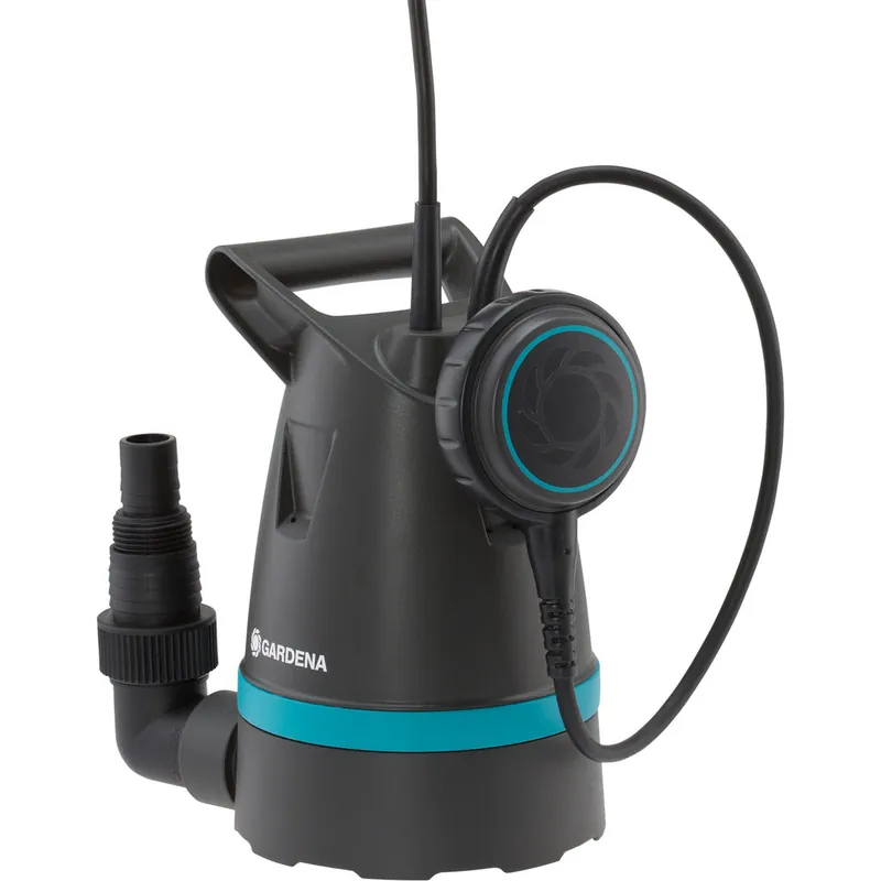GARDENA Klarwasser-Tauchpumpe 8600 BASIC, 400W, max Fördermenge 8600 l h, Edelstahlwelle, Dauerlauf, IPX8, max Eintauchtiefe 6m Begrenztes Angebot