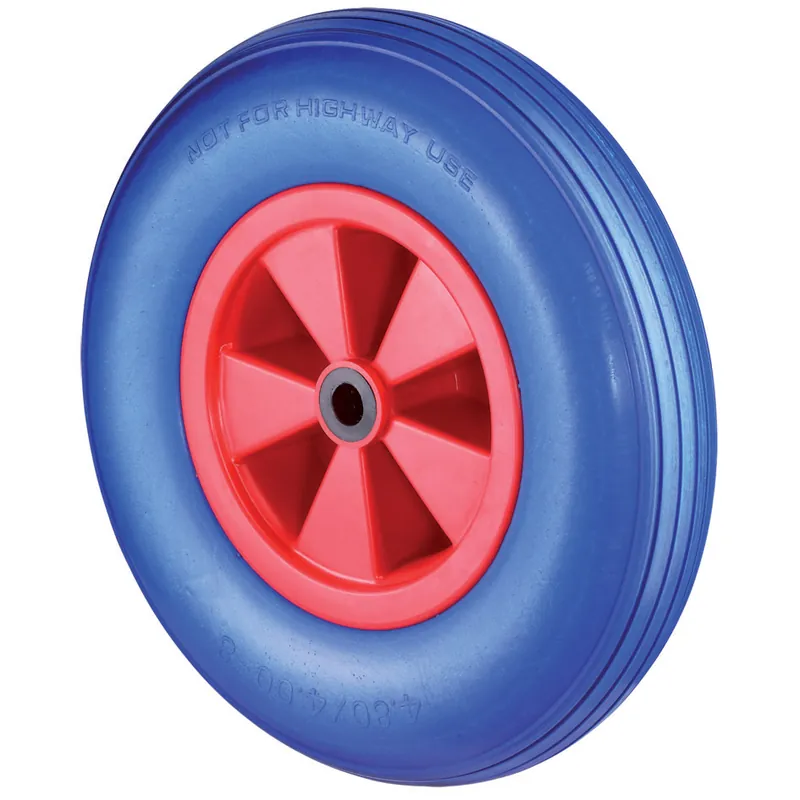 Sofort Bestellen BS Rollen Schubkarren-Rad, pannensicher, 400 x 100 mm, D16 Serie, Kunststoff, 200 kg, blau