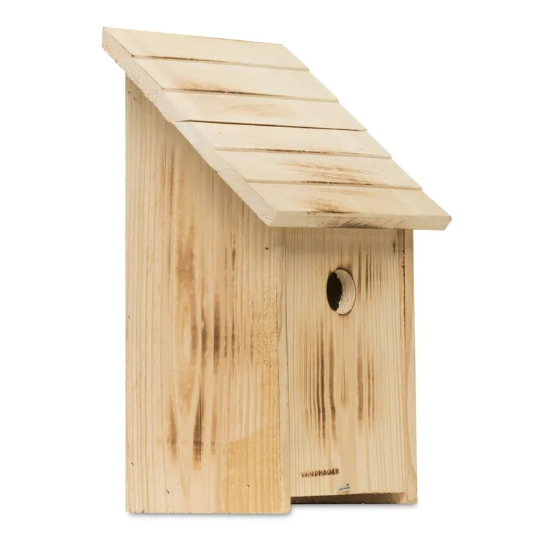 Windhager Nistkasten Family, Pappelholz, Ø 33 mm Einflugloch, Vogelnistkasten, Kleiber Kohlmeise Rotschwanz Letzte Chance